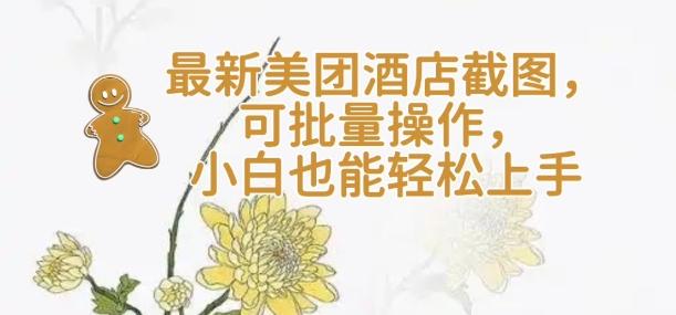【轻云】最新美团酒店截图，可批量操作，小白也能轻松上手-三零资源
