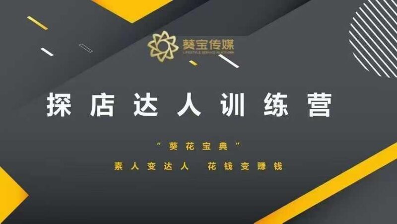 探店达人训练营,素人变达人,花钱变赚钱-三零资源