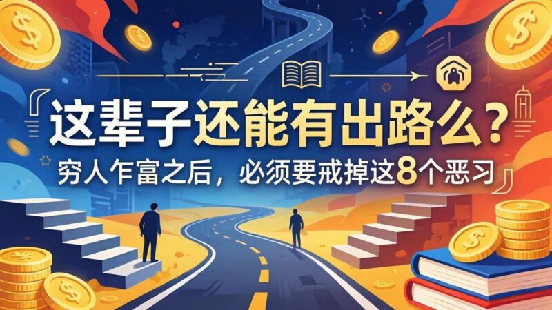 关于人生两篇付费文章【这辈子还能有出路么?】【穷人乍富之后,必须要戒掉这8个恶习】-三零资源