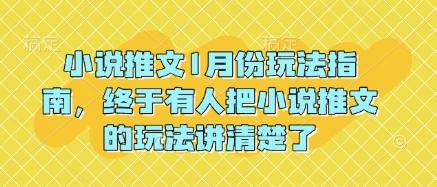 小说推文1月份玩法指南,终于有人把小说推文的玩法讲清楚了!-三零资源