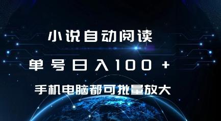 小说自动阅读 单号日入100+ 手机电脑都可 批量放大操作【揭秘】-三零资源