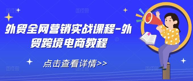 外贸全网营销实战课程-外贸跨境电商教程-三零资源