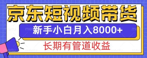 京东短视频带货新玩法,长期管道收益,新手也能月入8000+-三零资源