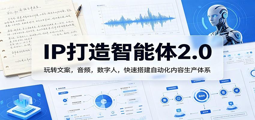 IP打造智能体2.0:玩转文案,音频,数字人,快速搭建自动化内容生产体系