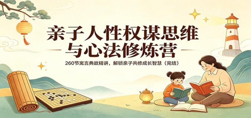 亲子人性权谋思维与心法修炼营:260节寓言典故精讲,解锁亲子共修成长智慧(完结)-三零资源