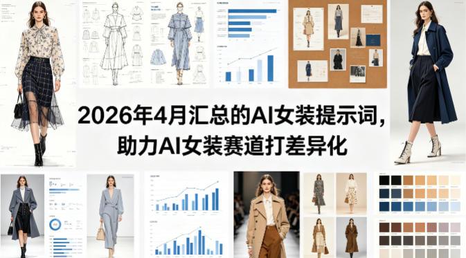 2026年4月汇总的AI女装提示词,助力AI女装赛道打差异化-三零资源