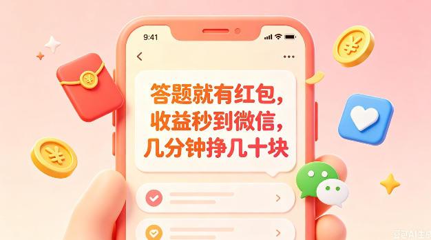 答题就有红包,收益秒到微信,几分钟挣几十块,学生党上班族宝妈都可以玩【揭秘】-三零资源