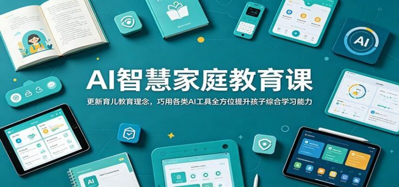 AI智慧家庭教育课:更新育儿教育理念,巧用各类AI工具全方位提升孩子综合学习能力-三零资源