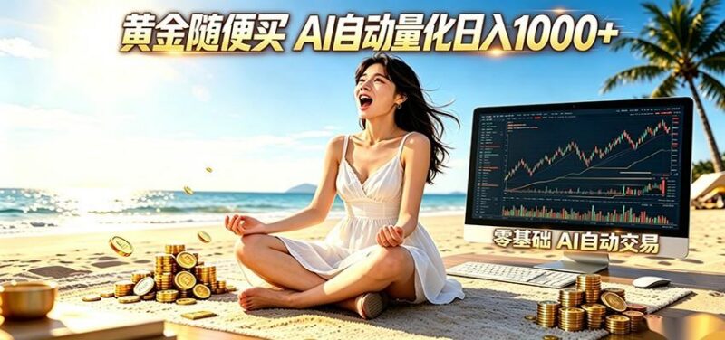 黄金随便买?AI自动外汇量化交易 在家当皇帝 日入1000+-三零资源