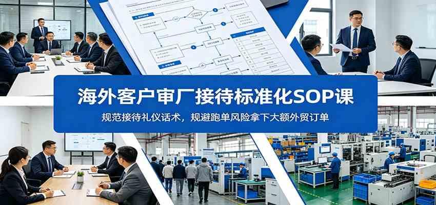 海外客户审厂接待标准化SOP课：规范接待礼仪话术，规避跑单风险拿下大额外贸订单