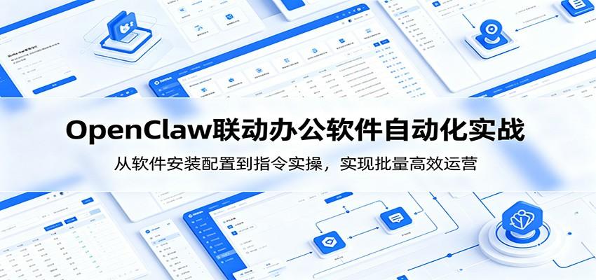 OpenClaw自动化实操课:从软件安装配置到指令实操,实现批量高效运营