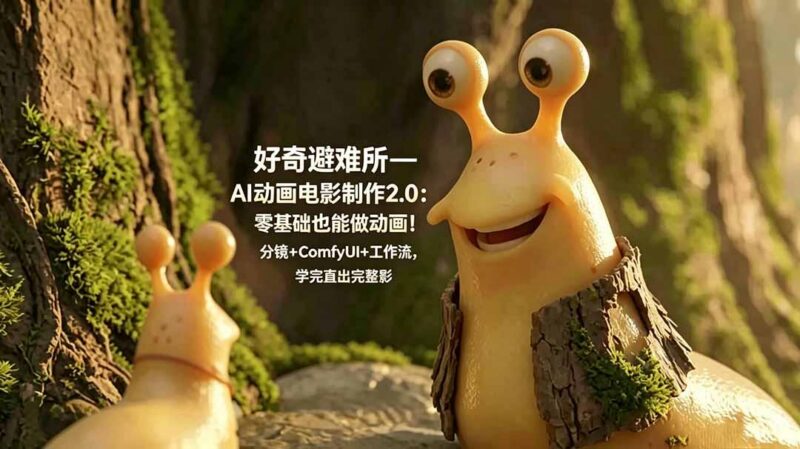 好奇避难所—AI动画电影制作2.0:零基础也能做动画!分镜+ComfyUI+工作流,学完直出完整影片-三零资源