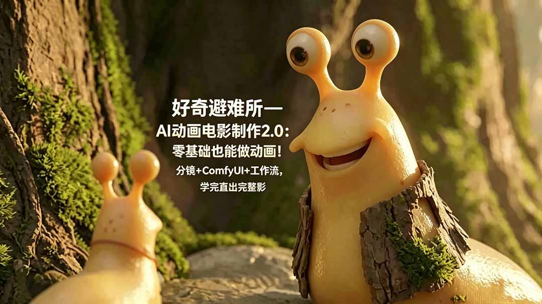 好奇避难所—AI动画电影制作2.0:零基础也能做动画!分镜+ComfyUI+工作流,学完直出完整影片