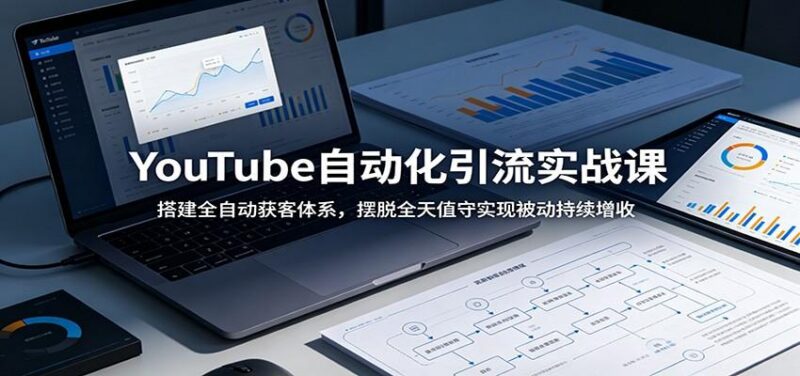 YouTube自动化引流实战课：搭建全自动获客体系，摆脱全天值守实现被动持续增收-三零资源