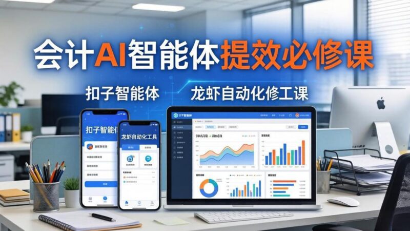 财务会计AI智能体提效必修课:扣子智能体+龙虾自动化+报表分析,一站式提升财务工作效率