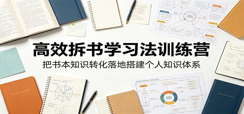 高效拆书学习法训练营，把书本知识转化落地搭建个人知识体系