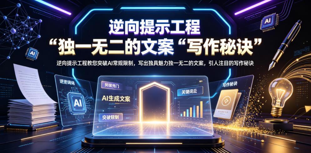 逆向提示工程教您突破AI常规限制,写出独具魅力独一无二的文案,引人注目的写作秘诀【原创双语字幕】