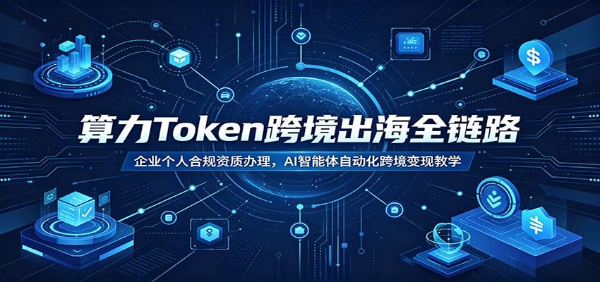 算力Token跨境出海全链路:企业个人合规资质办理,AI智能体自动化跨境变现教学
