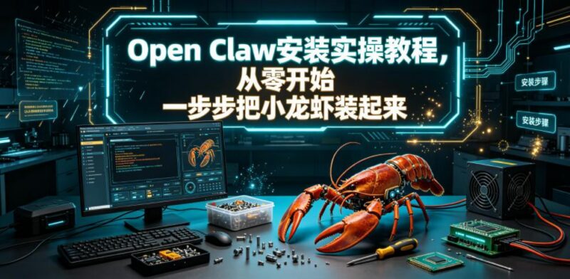 Open Claw安装实操教程,从零开始一步步一步步把小龙虾装起来-三零资源