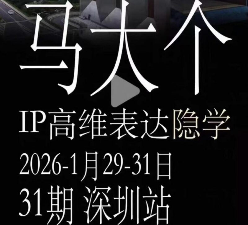 马大个《IP高维表达》全套12800线下大课笔记,手把手教你打造个人IP-三零资源