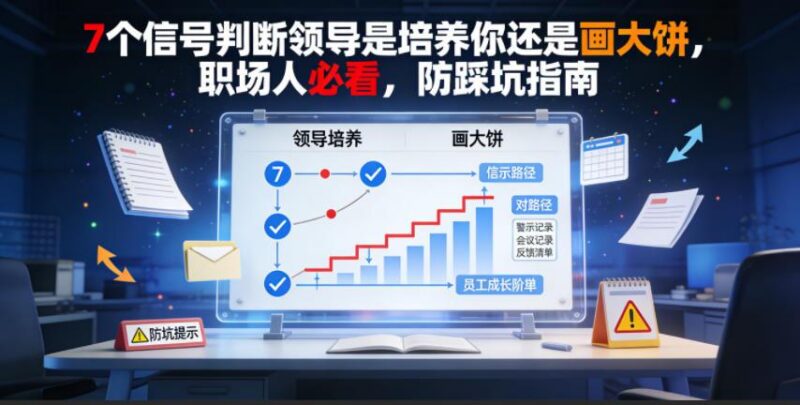 付费文章:7个信号判断领导是培养你还是画大饼,职场人必看,防踩坑指南-三零资源