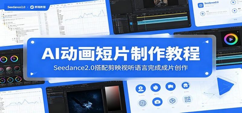 AI动画短片制作教程:Seedance2.0搭配剪映视听语言完成成片创作-三零资源
