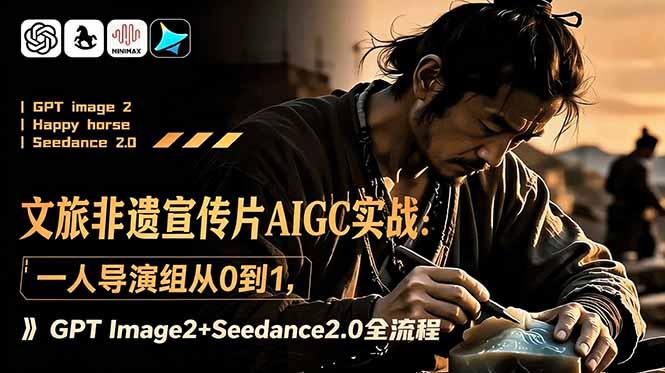 文旅非遗宣传片AIGC实战:一人导演组从0到1,GPT Image2+Seedance2.0全流程-三零资源