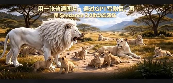 用一张普通图片,通过GPT写剧情,再用Seedance 2.0做动态演绎,居然能生成迪士尼风格搞笑动画-三零资源
