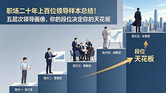 付费文章:职场二十年上百位领导样本总结!五层次领导画像,你的段位决定你的天花板-三零资源
