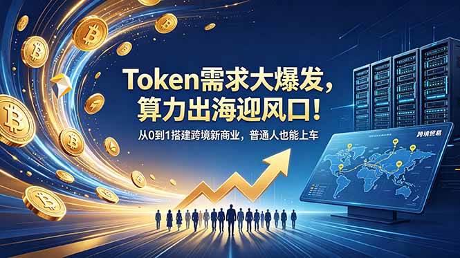 Token需求大爆发,算力出海迎风口!从0到1搭建跨境新商业,普通人也能上车-三零资源