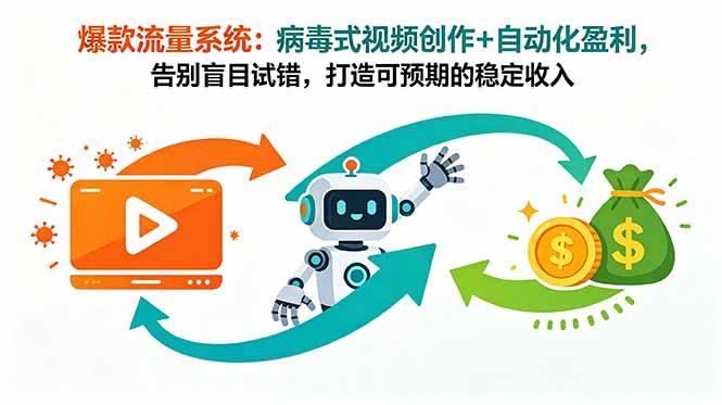 爆款流量系统:病毒式视频创作+自动化盈利,告别盲目试错,打造可预期的稳定收入-三零资源