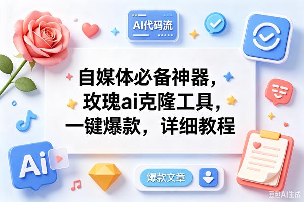 玫瑰克隆ai工具,一键爆款ai工具,自媒体必备神器,50多个功能,详细教程-三零资源