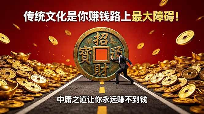 付费文章:传统文化是你赚钱路上最大障碍!中庸之道让你永远赚不到钱-三零资源