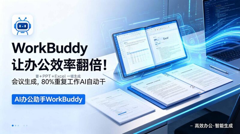 WorkBuddy让办公效率翻倍！会议纪要+PPT+Excel一键生成，80%重复工作AI自动干-三零资源