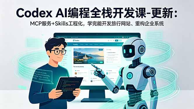 Codex AI编程全栈开发课-更新：MCP服务+Skills工程化，学完能开发旅行网站、重构企业系统-三零资源