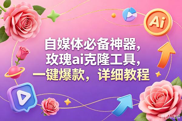 玫瑰克隆工具,一键爆款ai,自媒体必备神器,50多个功能,详细教程