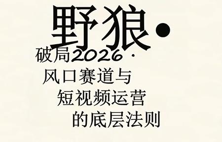 野狼团队·多平台实操运营课(更新4月)-三零资源