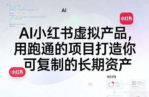 AI小红书虚拟产品，用跑通的项目打造你可复制的长期资产(更新)-三零资源