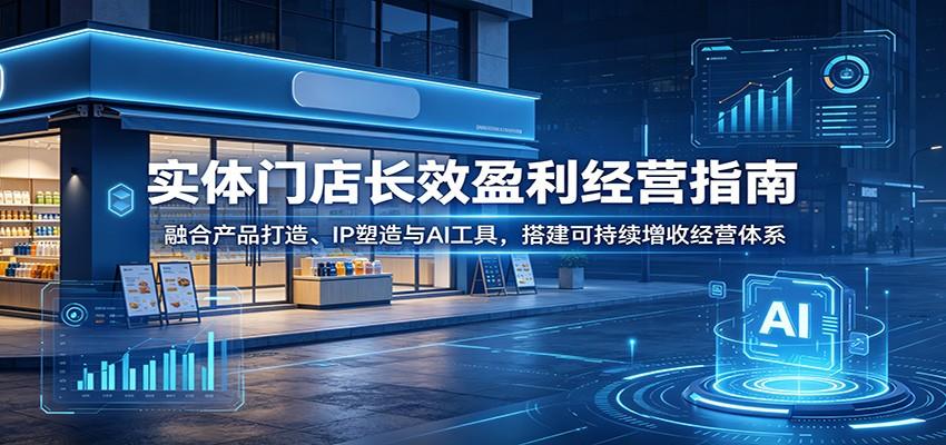 实体门店长效盈利经营指南：融合产品打造、IP塑造与AI工具，搭建可持续增收经营体系