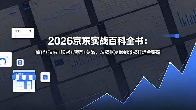 2026京东实战百科全书：商智+搜索+联盟+店铺+竞品，从数据复盘到爆款打造全链路-三零资源