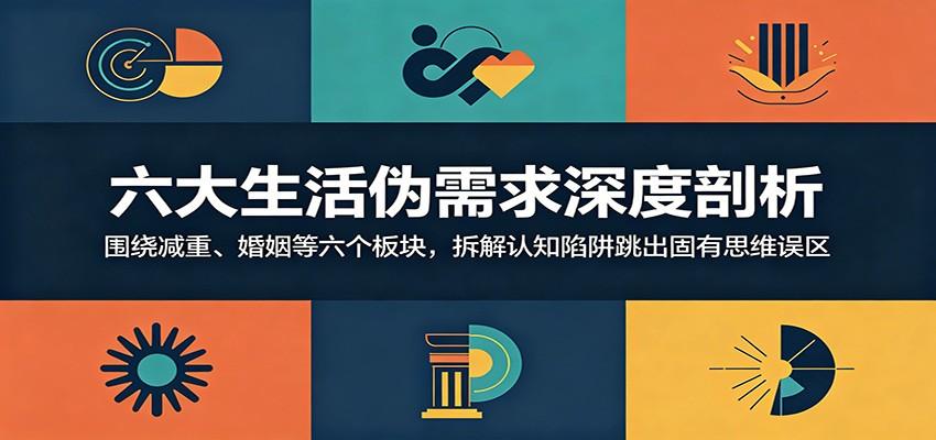 六大生活伪需求深度剖析:围绕减重、婚姻等六个板块,拆解认知陷阱跳出固有思维误区