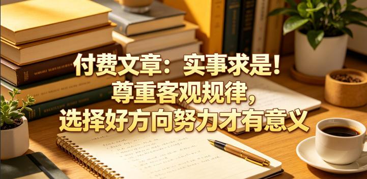 付费文章：实事求是！尊重客观规律，选择好方向努力才有意义-三零资源