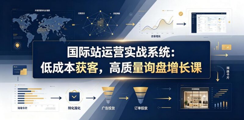 国际站运营实战系统:低成本获客,高质量询盘增长课(更新26年)-三零资源