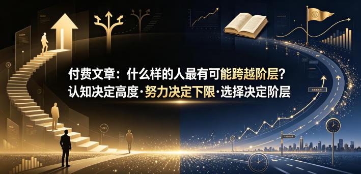 付费文章:什么样的人最有可能跨越阶层?认知决定高度·努力决定下限·选择决定阶层-三零资源