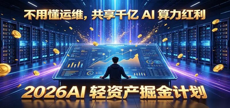 不用懂运维,共享千亿 AI 算力红利,2026AI 轻资产掘金计划-三零资源