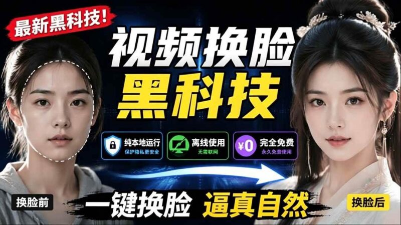 AI 人工智能如此夸张?一键视频换脸黑科技,纯本地离线运行,本地视频换脸娱乐工具, AI FaceSwap-三零资源