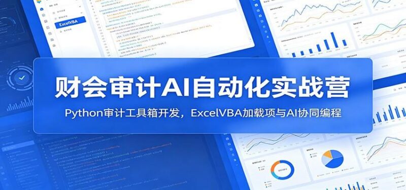 财会审计AI自动化实战营:Python审计工具箱开发,ExcelVBA加载项与AI协同编程-三零资源