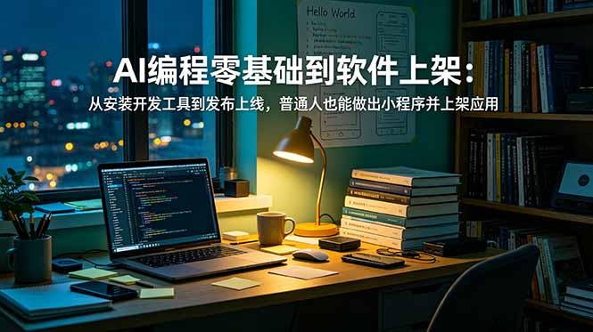 AI编程零基础到软件上架:从安装开发工具到发布上线,普通人也能做出小程序并上架应用商店-三零资源