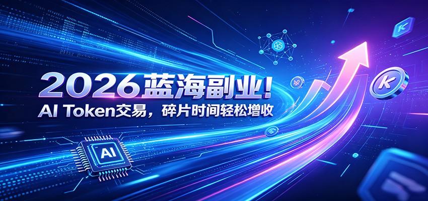 2026蓝海副业！AI Token交易，碎片时间轻松增收
