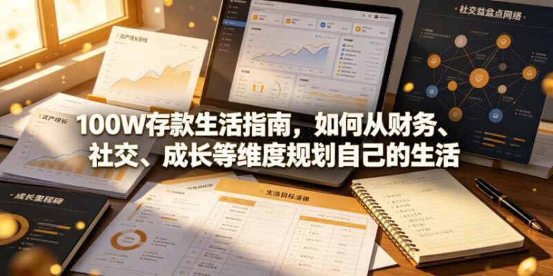 付费文章：100W存款生活指南，如何从财务、社交、成长等维度规划自己的生活-三零资源